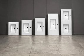 Sapho Sapho, CIRASA umývadlová skrinka 59,2x75x46cm, 3x zásuvka, biela lesk, CR631-3030