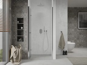 Mexen Lima, skladacie sprchové dvere do otvoru 90 x 190 cm, 6mm číre sklo, chrómový profil, 856-090-000-01-00-D