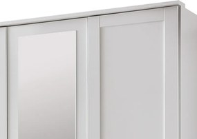 Šatníková skriňa Nadja, 135 cm, biela/zrkadlo