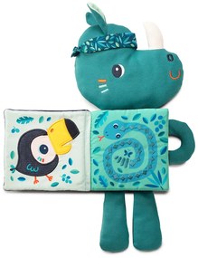 Lilliputiens - textilná knižka so svietiacim obrázkom - nosorožec Marius