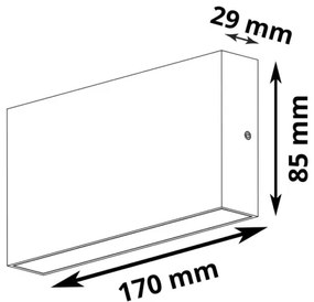 LED Vonkajšie nástenné svietidlo CHICAGO 2xLED/5,5W/230V IP44
