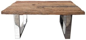 Nemecko -  Masívny konferenčný stolík BARRACUDA II 110 cm, teak, prírodný