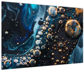 Obraz - Atramentové kvapky (90x60 cm)