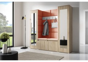 Predsieňová stena AMI 31 So zrkadlom Dub sonoma Oranžová