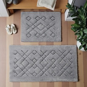 Sada kúpeľňových koberčekov BOSTON 12 sivá