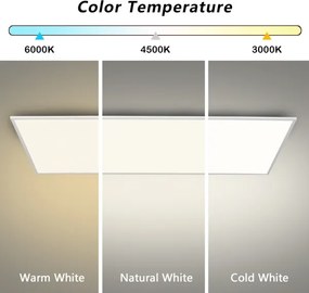 Brilagi - stmievateľné LED stropné svietidlo SLIMFRAME LED/80W/230V 120x60 cm biele + diaľkové ovládanie