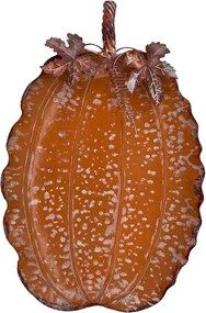 Rustikálna kovová oranžová miska tekvice Pumpkin Rust - 56*34*6 cm