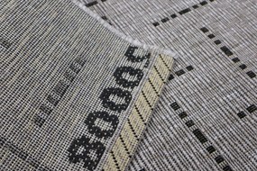 Devos Caby (DC Carpets), Kusový koberec FLOORLUX Silver / Black 20008 Spoltex – na von aj na doma, 120x170, šedá, chodba / predsieň