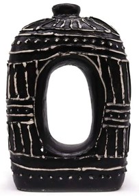 BOHO váza ethno čierna 30cm