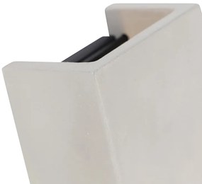 Priemyselná nástenná lampa sivý betón obdĺžnik - Meaux