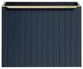 Závěsná skříňka SantaFe Smile s deskou a umyvadly 120 cm tmavě modrá