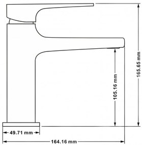 Mexen Lynx, stojanková umývadlová batéria, chrómová, 745900-00
