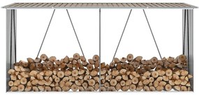 Záhradná kôlňa na drevo galvanizovaná oceľ 330x84x152 cm hnedá