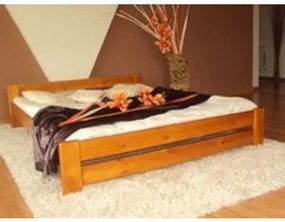 Vyvýšená masívna posteľ Euro 160x200 cm vrátane roštu Jelša