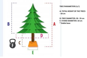 Lean Toys Umelý vianočný stromček malý dekoratívny zelený 50cm Premium