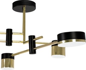 Toolight Toolight, LED stropné svietidlo 4x30W APP1001-4C, čierna-zlatá, OSW-07533