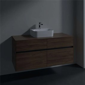 VILLEROY &amp; BOCH Collaro závesná skrinka pod umývadlo na dosku (umývadlo v strede), 4 zásuvky, 1200 x 500 x 548 mm, Arizona Oak, C09700VH