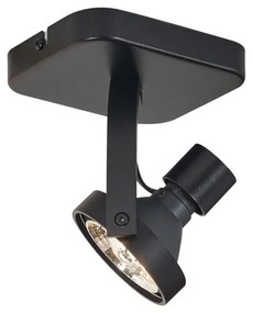 Dizajnový stropný reflektor čierny GU10 70 mm otočný a naklápací - Vo