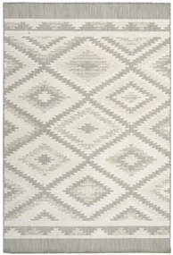 Šnúrkový koberec Berg 28364/34 Aztec Romby - sivý / krém