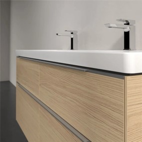 VILLEROY &amp; BOCH Subway 3.0 závesná skrinka pod umývadlo, 4 zásuvky, s LED osvetlením, 1272 x 478 x 429 mm, Nordic Oak, C602L0VJ