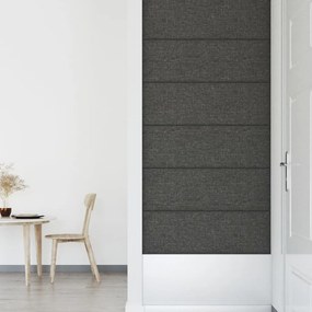 Nástenné panely 12 ks tmavosivé 90x30 cm látka 3,24 m²