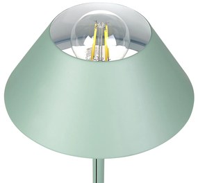 Kovová stolná lampa svetlozelená CAPARO Beliani