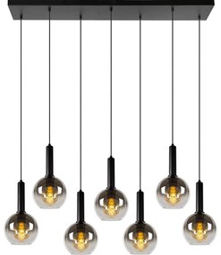 Lucide 45402/07/30 - Luster na lanku MARIUS 7xE27/40W/230V čierna