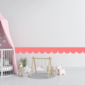 PIPPER. Textilná samolepiaca tapeta - Mini Oblúk - Ružová farba Farba: Tmavá