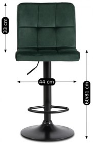 PROXIMA.store - Čalúnená barová stolička NERO FARBA: zelená