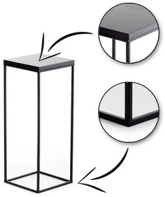 Stojan na kvety BASICLOFT 60x24 čierna