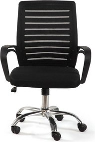 Čierna čalúnená kancelárska stolička Evon – Bonami Essentials