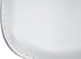 Barová stolička Dyn - podnož chróm - Biela