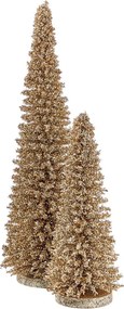 X-MAS Dekoračná jedľa trblietavá 28 cm - zlatá