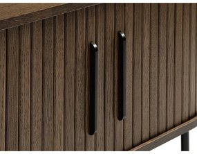 Hnedý TV stolík v dekore duba 120x56 cm Nola – Unique Furniture