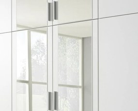 Šatníková skriňa Hildesheim, 271 cm, šedá/biela