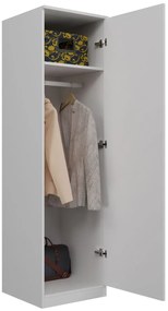 Šatníková skriňa Malva 50 cm biela