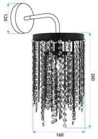 Toolight Toolight, nástenné svietidlo 1xE27, APP1315-W, čierna, OSW-06350