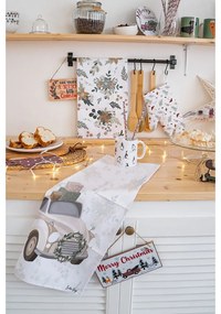 Bavlnené utierky s vianočným motívom v súprave 2 ks 50x70 cm Festive Car – Butter Kings