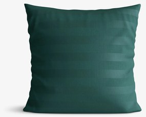 Goldea damašková obliečka na vankúš - tmavo zelené prúžky so saténovým leskom 30 x 50 cm