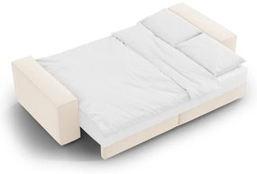 Béžová zamatová rozkladacia/s úložným priestorom pohovka 247 cm Jodie – Micadoni