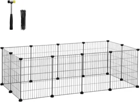 Ohrádka pre zvieratá Rodrigo 143 cm čierna