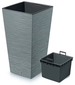 Plastový kvetináč DFSH265 26,5 cm - sivý betón
