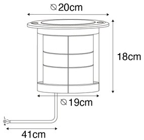 Sada 6 záhradných bodových svetiel AR111 nastaviteľných IP65 - Delux Honey