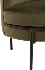 Zelené zamatové okrúhle kreslo Lounge chair Jammy Green - 71*67*66cm