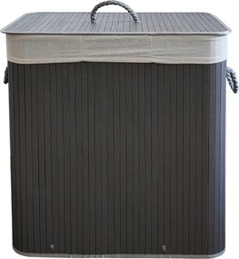 TRENDIE Bambusový kôš na prádlo 150l šedý + DARČEK