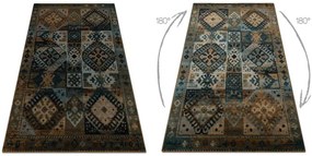 Koberec OMEGA AVAR rám / kosoštvorce, hnedý