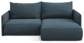 Modrá rozkladacia/s úložným priestorom rohová pohovka (pravý roh) Nanea – Makamii