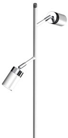 EUlight Stojacia lampa Joker, 2x chrómové/biele kovové tienidlo, w