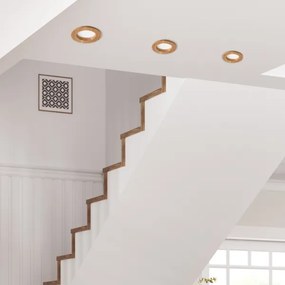 LED zapustené svietidlo WOODY SPOT LED/5,5W/230V 4000K dub pr. 10 cm