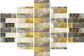 Obraz - Dekor s textúrami (150x105 cm)